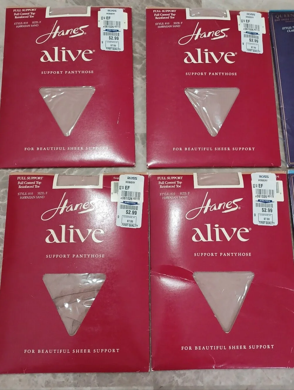Vintage Hanes Pantyhose & Tights Lot NIP Deadstock Multiple Sizes / Queen 9 Pack